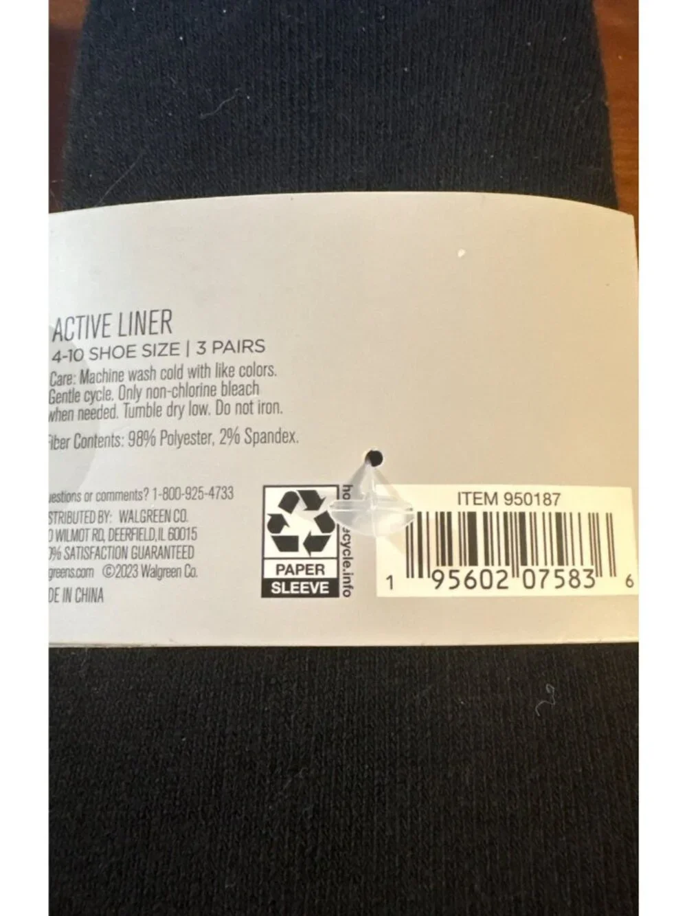 Womens West Loop Active Liner Socks 3-Pack Size 4-10 Black Gray White NWT 950187